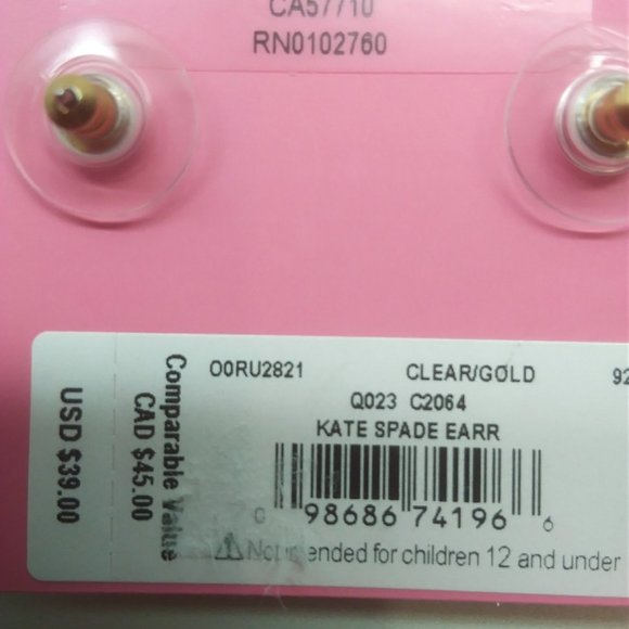 Kate Spade New Rhinestone Flower Earrings - Picture 3 of 3